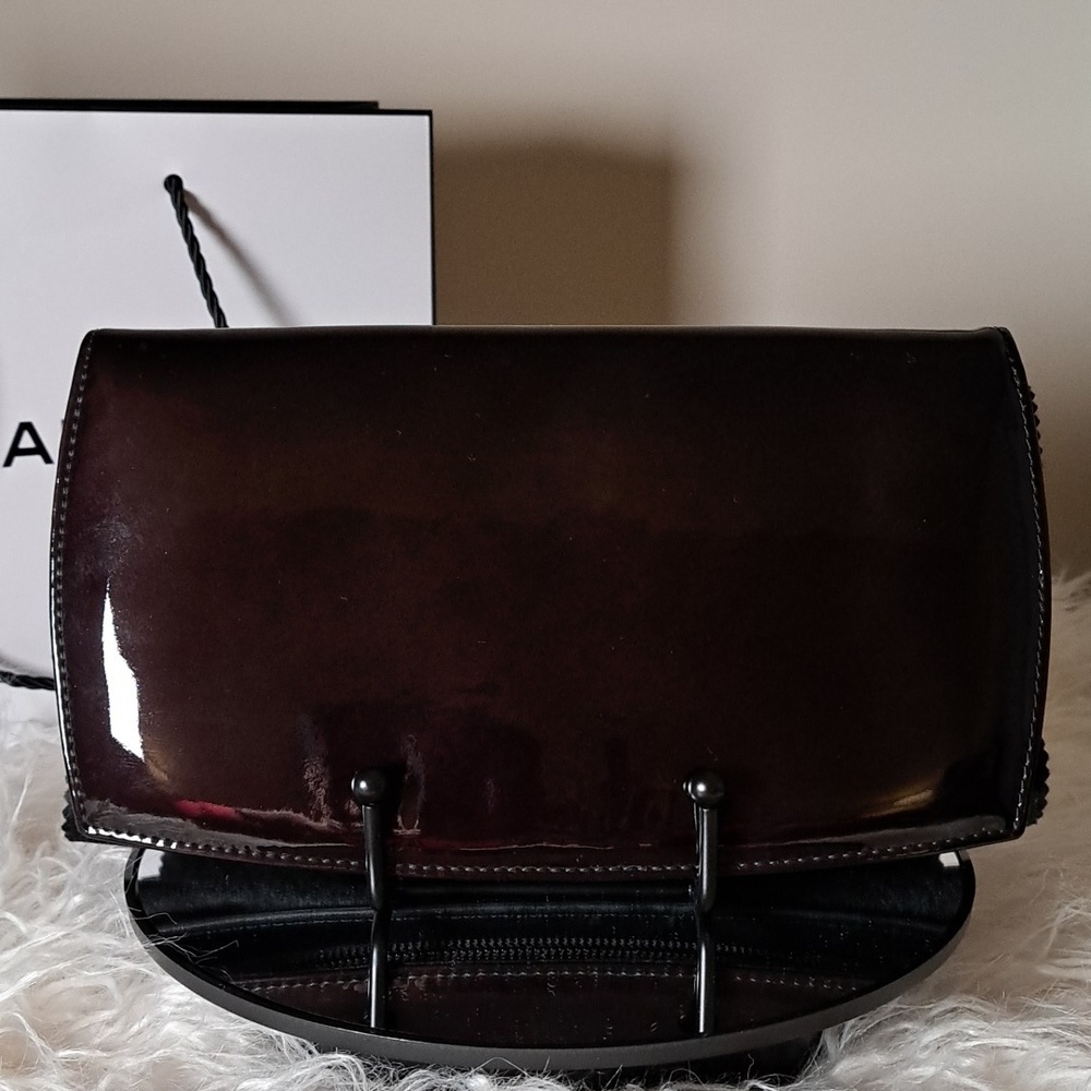 CHANEL Patent Trousse Maquil Clutch Wallet Black Like New - Picture 8 of 17